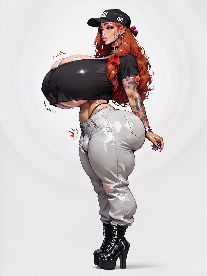 肌肉型, Baggy Cargo Pants, 空頭兒 人妖AI黃片