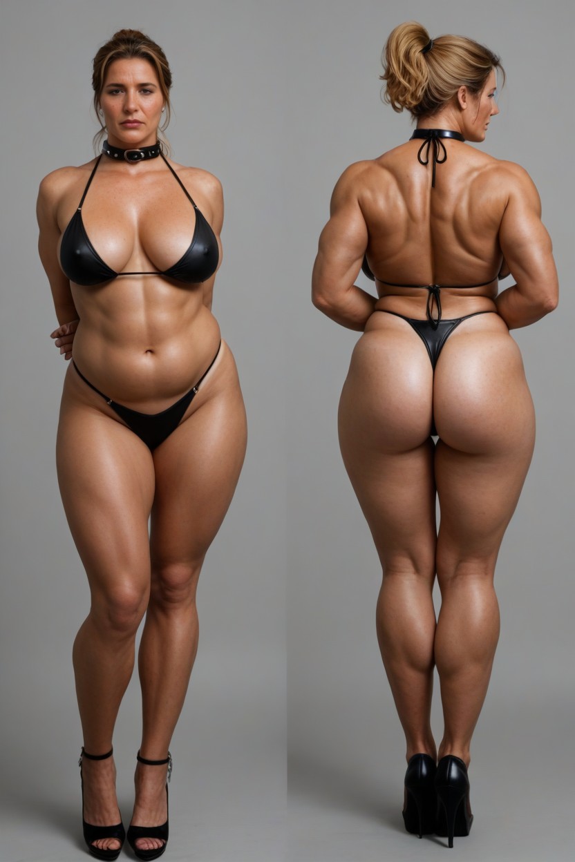 Old Skin, Arms Behind Back, Thick MILF AI Porn