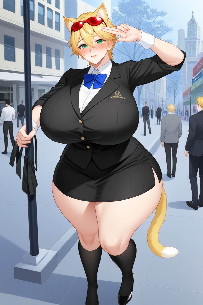 Very Short Hair, Full Body, Wide Eyes AI Porn
