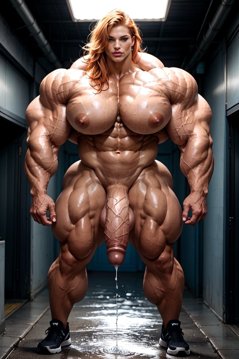 Hyper Massive Breasts, Perfect Skin, Hyper Gigantic Muscles Shemale AI Porn