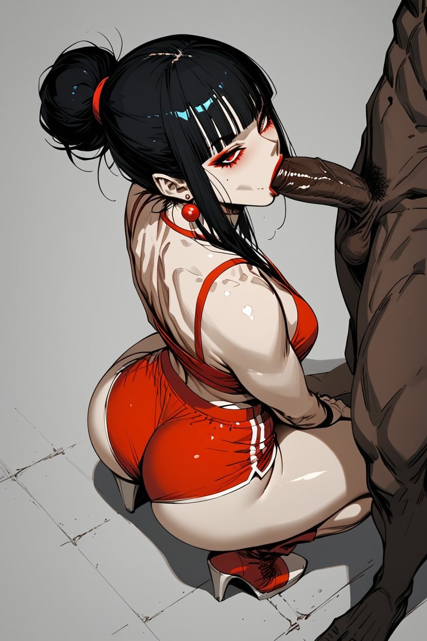 Street, Black Hair, Full Color Hentai AI Porn