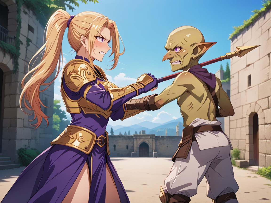 Female Standing, Bald Goblin, Side View Hentai AI Porn