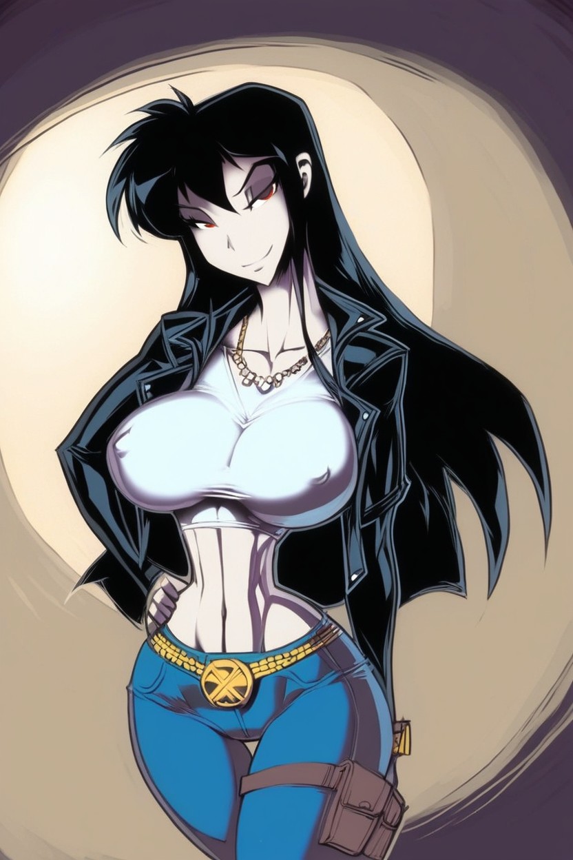Thigh Gap, Large Breasts, Standing Hentai AI Porn