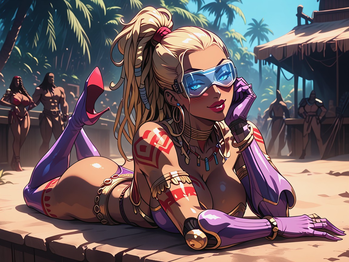 Robot Armor, Massive Breast, Bodypaint AI Porn