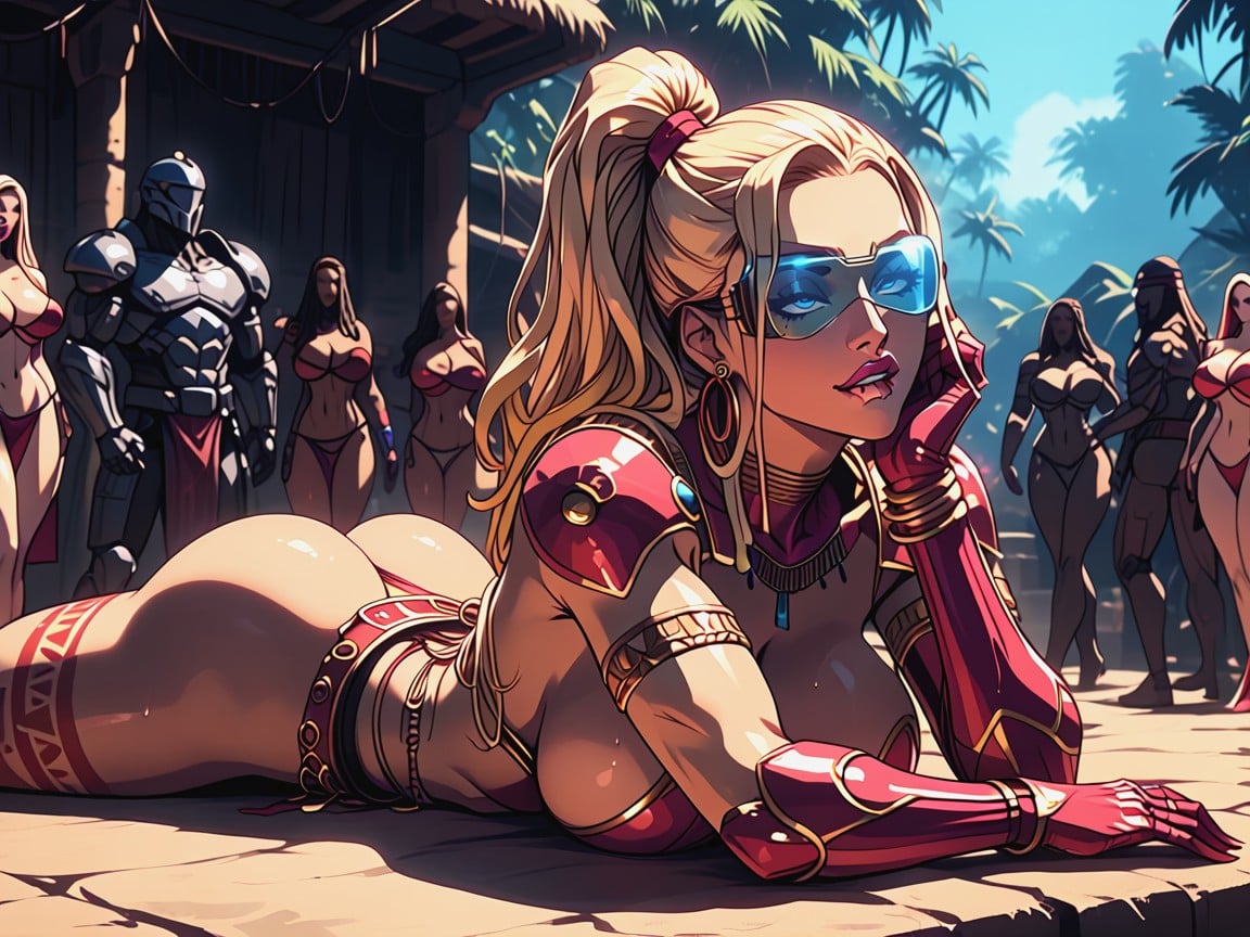 Full Body, Many People Around, Very Beautiful AI Porn