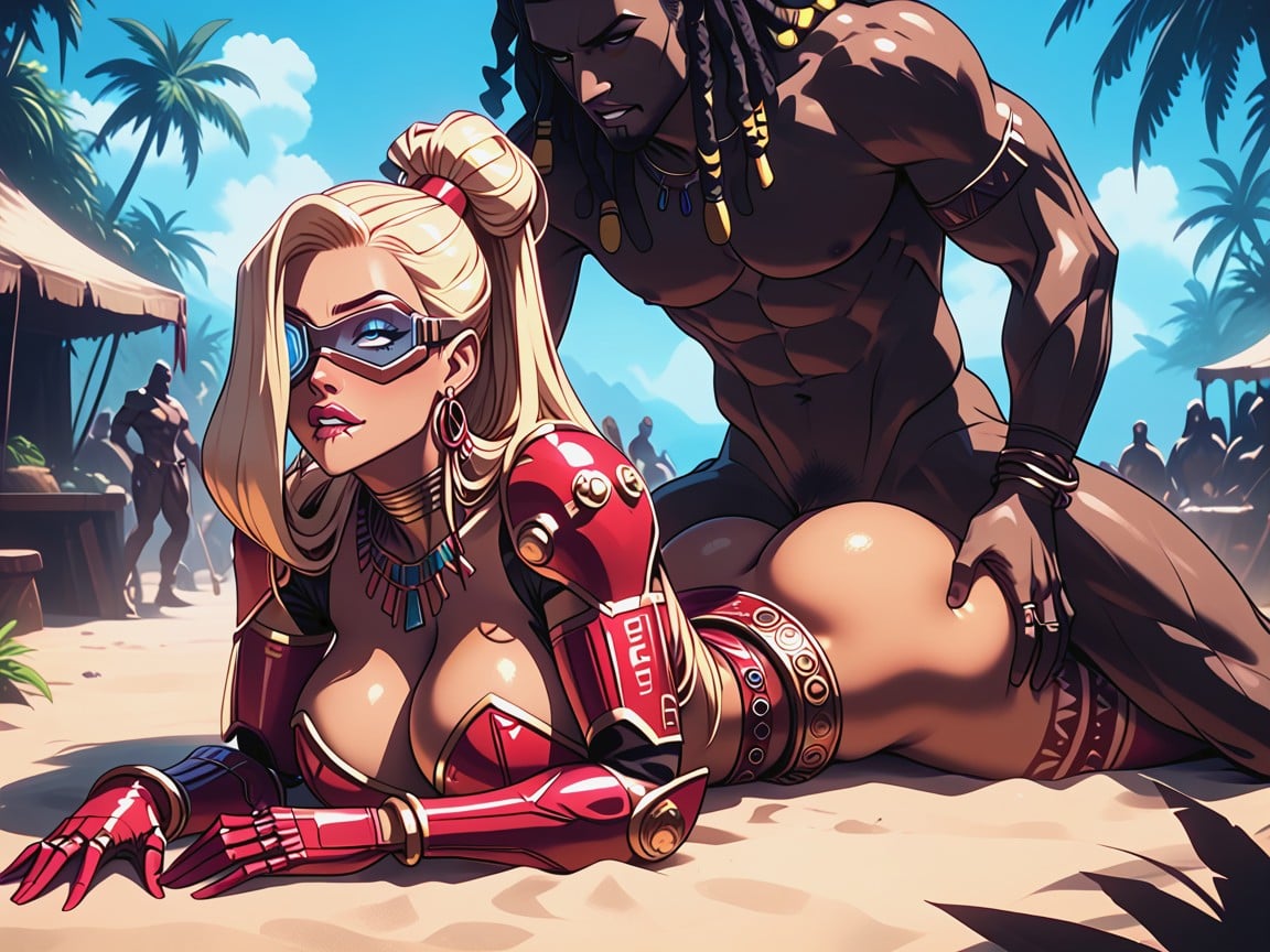 Blonde Hair, Blonde Hair, Massive Breast AI Porn