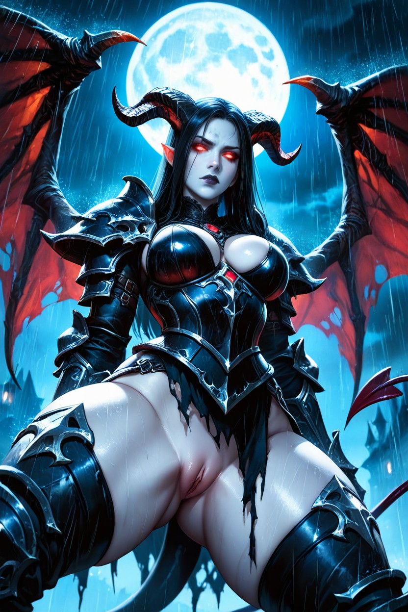 Dark Fantasy Art Style, Showing Pussy, Knight Armor AI Porn