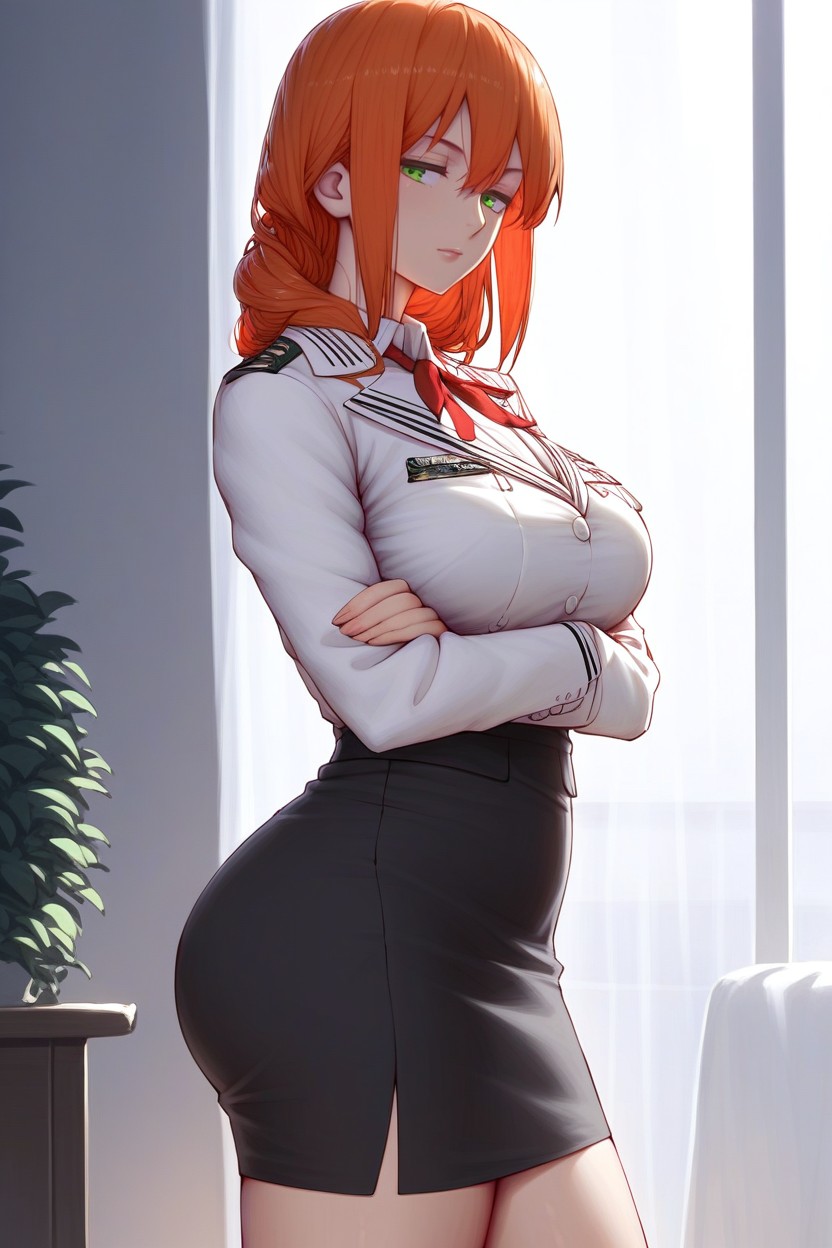 Anime Style, Arms Crossed, Elegant And Composed Posture Hentai AI Porn