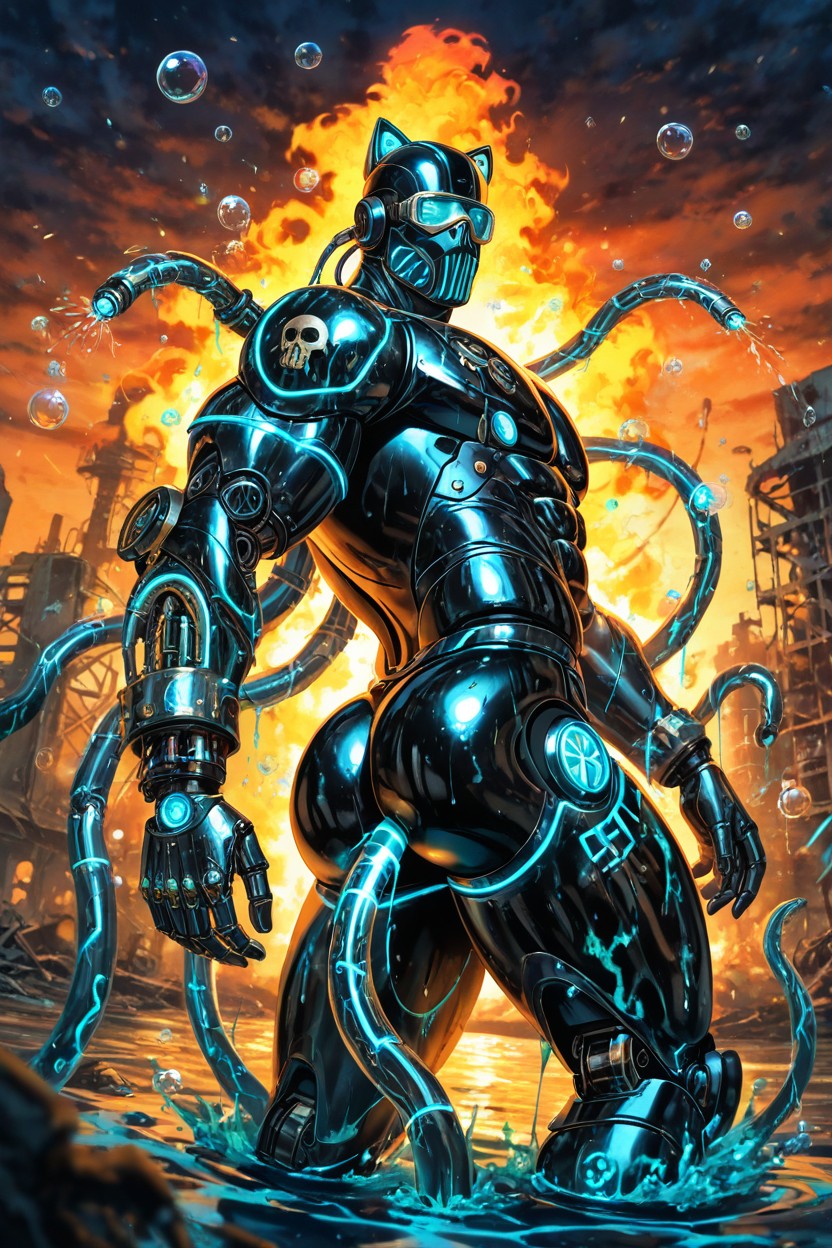25+, Toxic Waste, Human Body Fucked By Robots AI Gay Porn