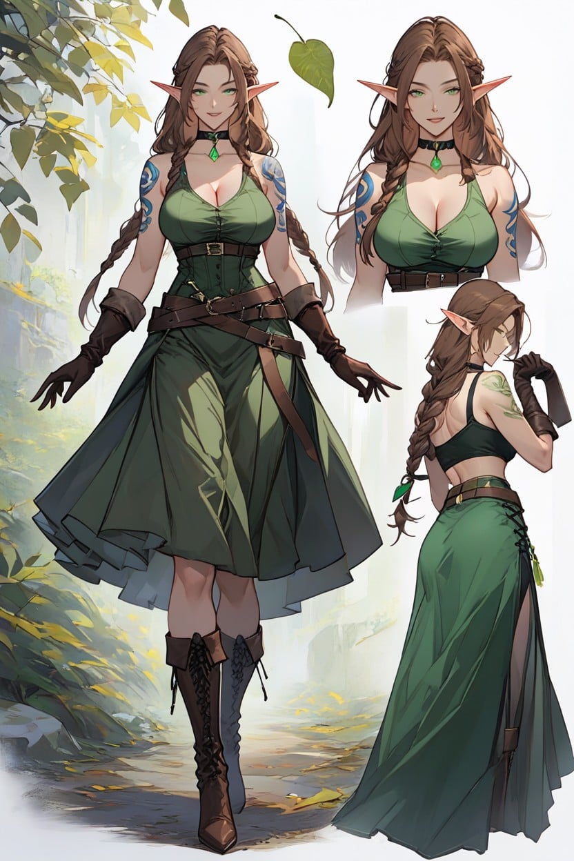 Anime Drawing Style, Medieval, Elf Hentai AI Porn