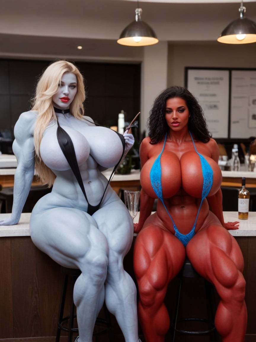 Huge Wide Hips, Bright Light, Award Winning Photo Shemale AI Porn