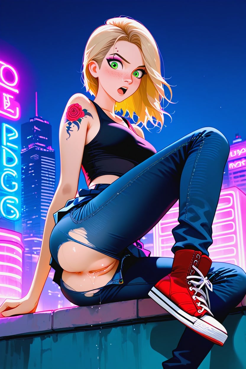 Neon, Surprised, Ass Shown Hentai AI Porn