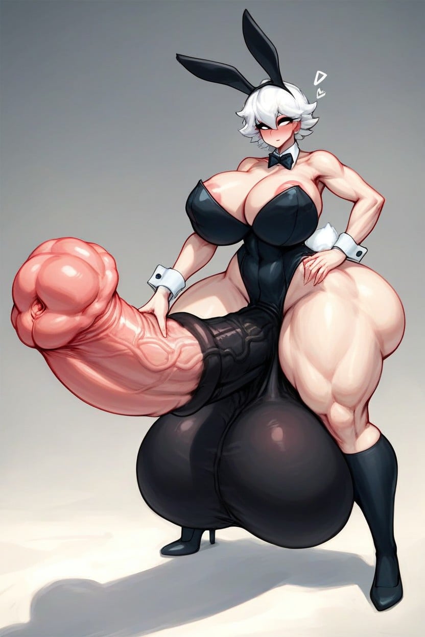 Hyper Penis, Impossibly Gigantic Penis, Black Penis Shemale AI Porn