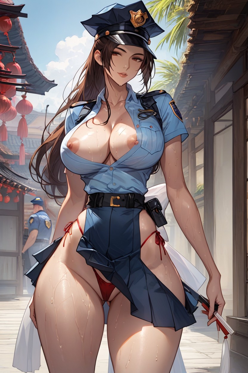 Rounded Ass, Wide Hips, Busty Hentai AI Porn