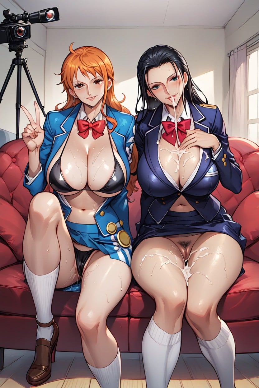 Head Tilt, Unbuttoned, Group Sex Hentai AI Porn