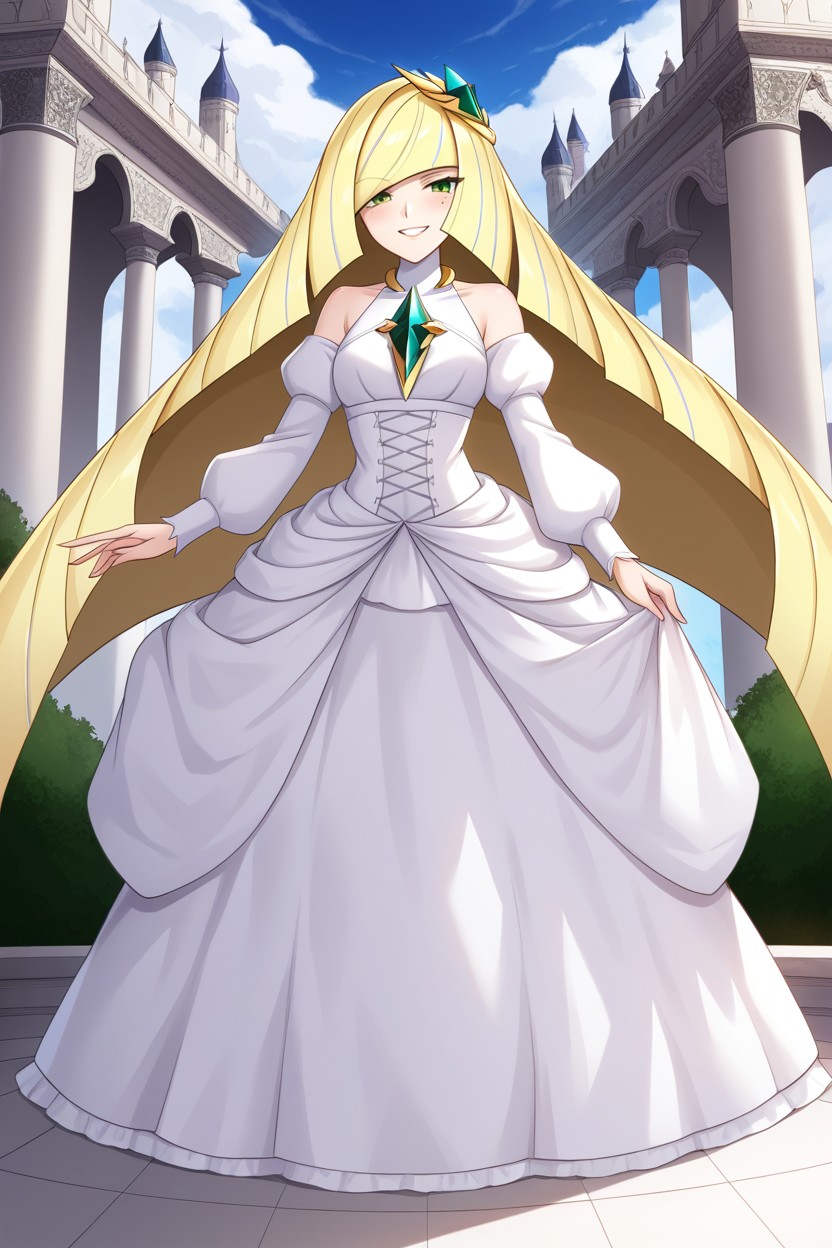 Gigantic Wide Hoopskirts, Skinny, Palace AI Porn