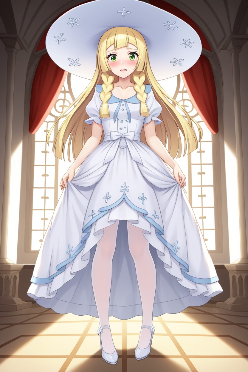 Princess Dress, Wide Eyes, Shy Blush AI Porn