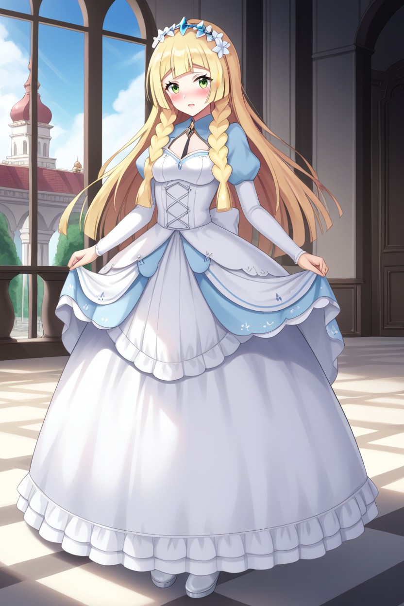 Japanese Idol Face, Wide Eyes, Fatasy Palace AI Porn