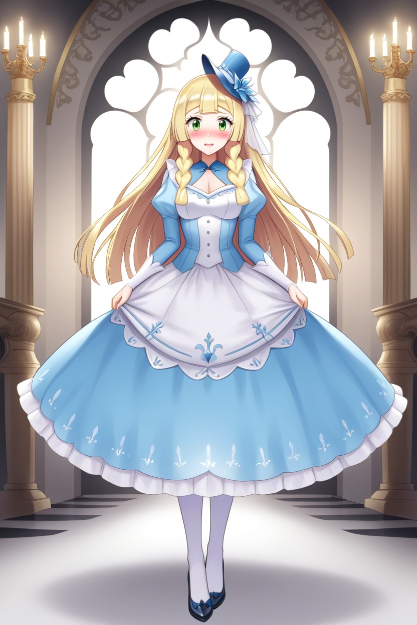 Large Skirt, Palace, Fully Clothed AI Porn