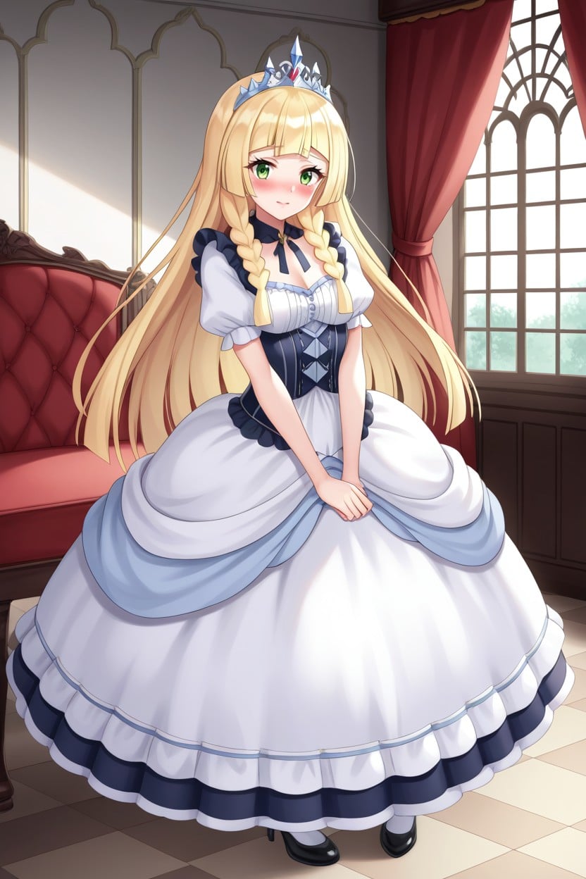 Princess Dress, Full Body, Fatasy Mansion AI Porn