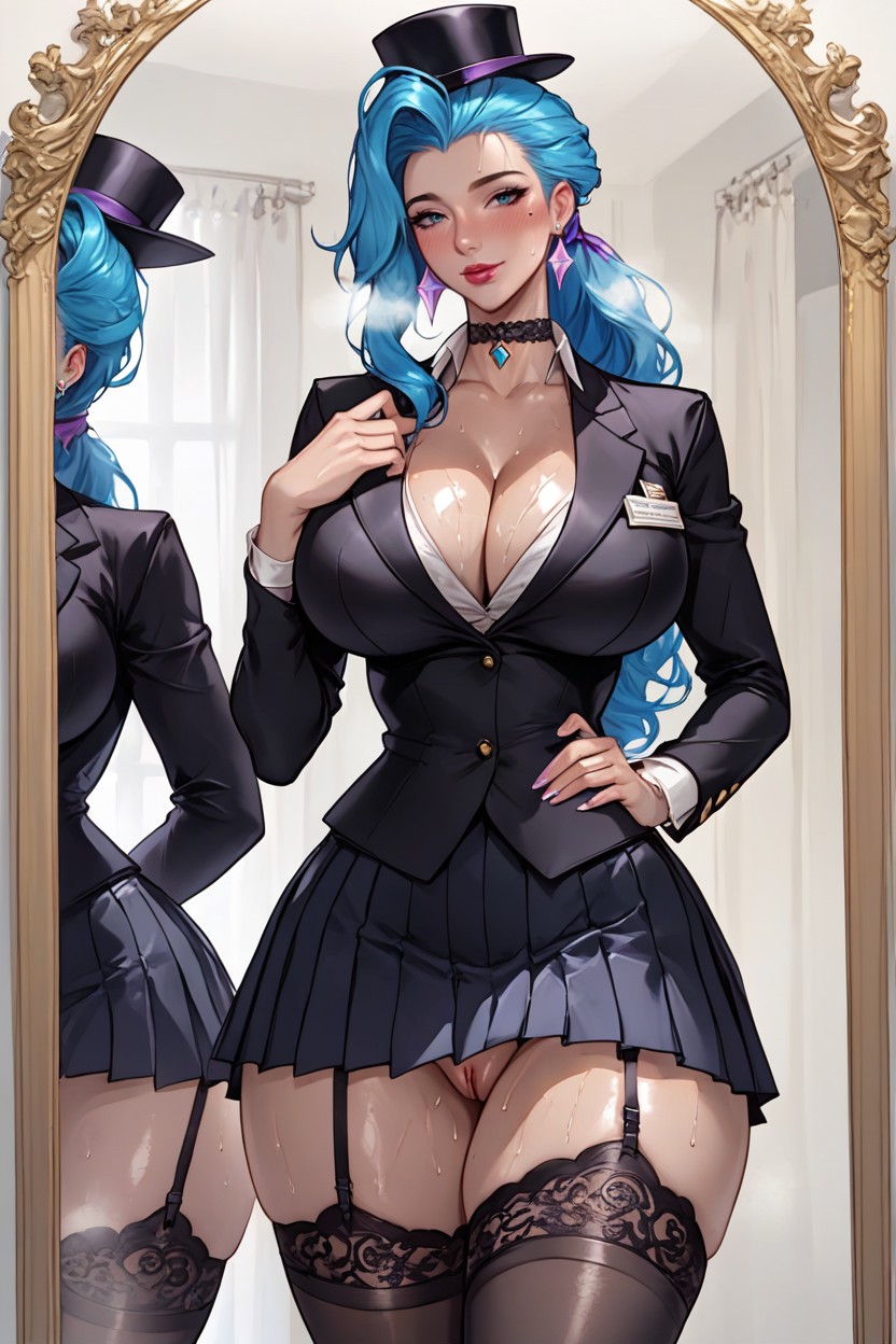 Ponytail, Seductive, Wide Hips Hentai AI Porn