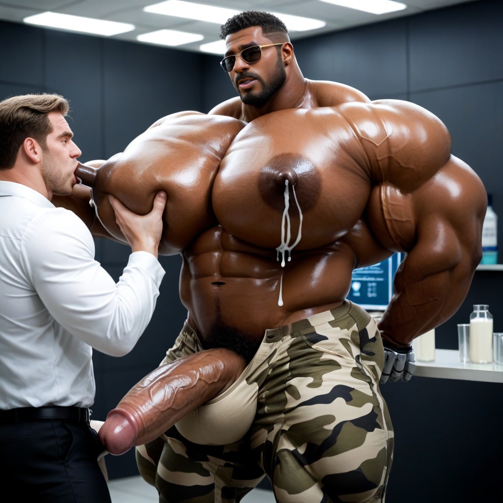 Groping Nipple, Another Man Grabbing Milk Man's Boobs, Big Bulge AI Gay Porn