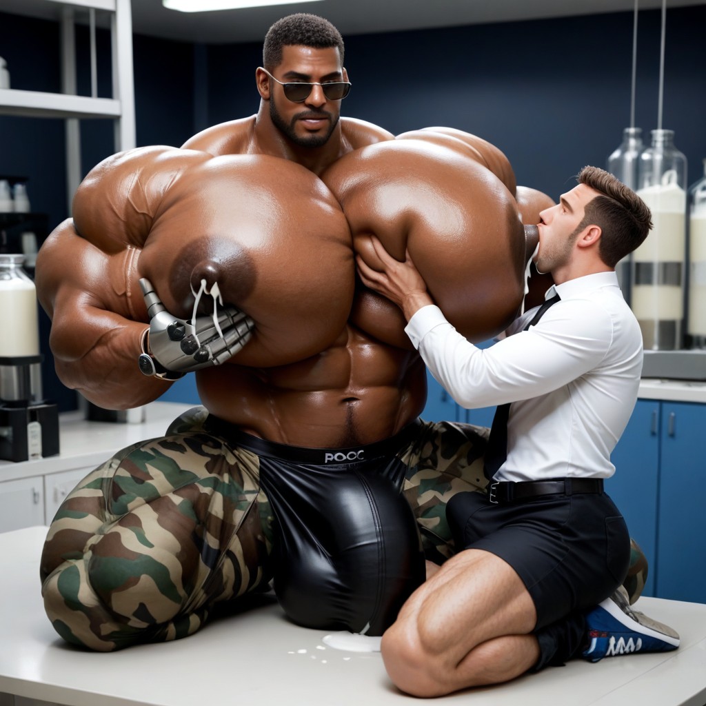 Athletic Man, Hands Tied Behind Back, Erect Penis AI Gay Porn