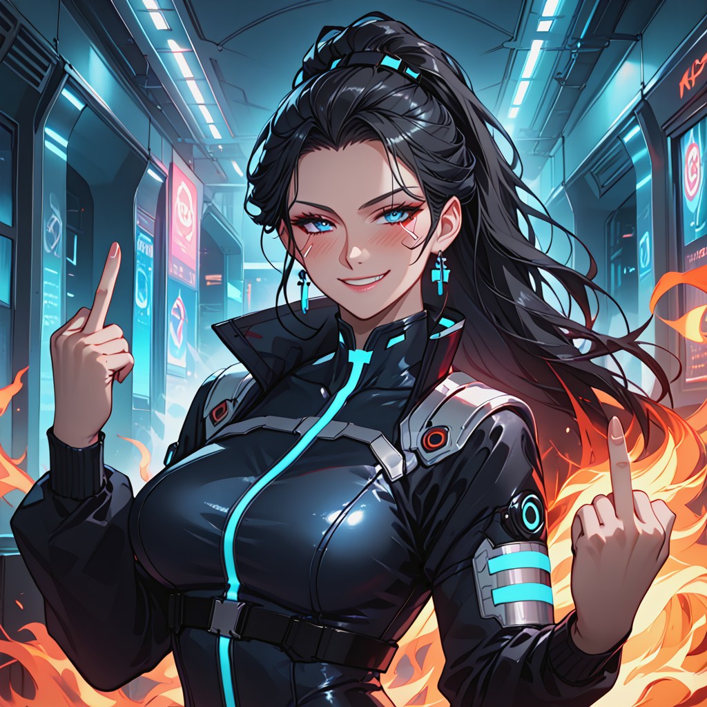 Horny, Blue Eyes, Dancing Hentai AI Porn