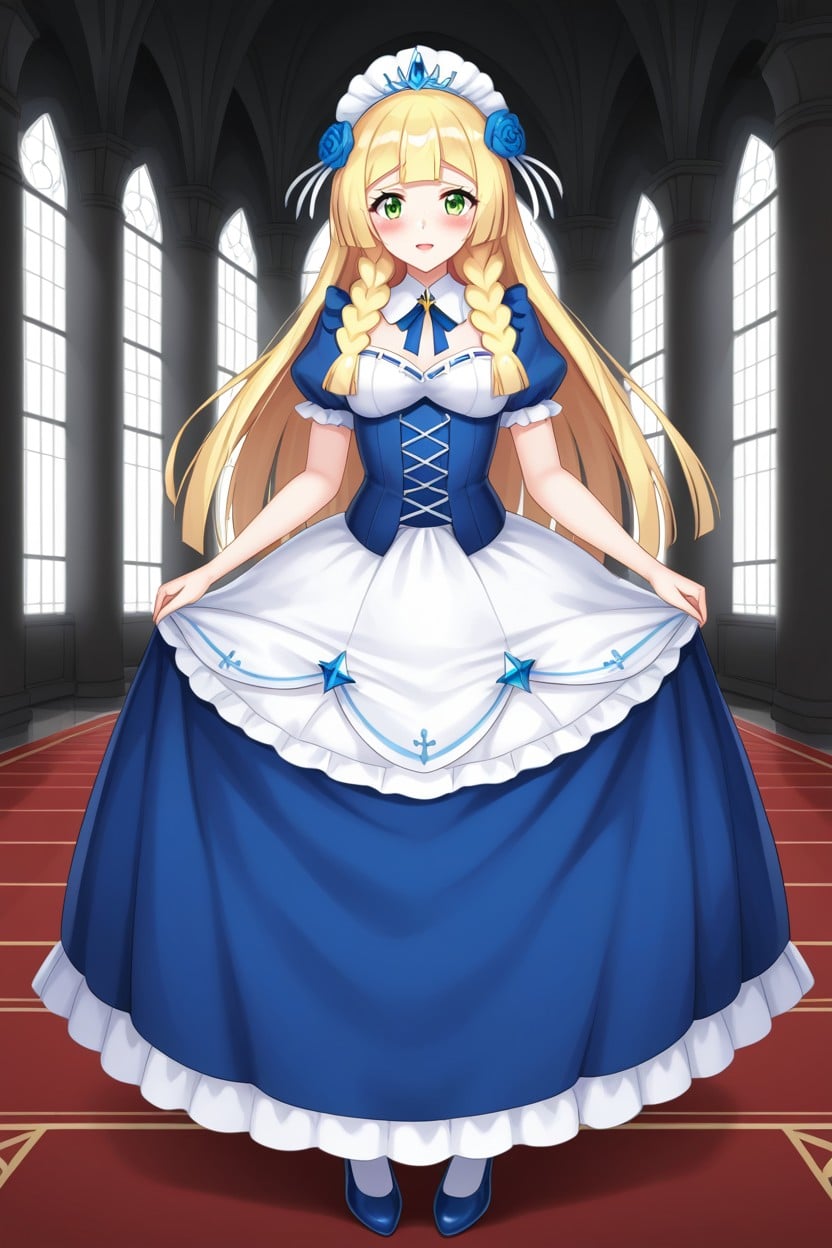 Perfect Face, Extremely Statured, Large Skirt AI Porn