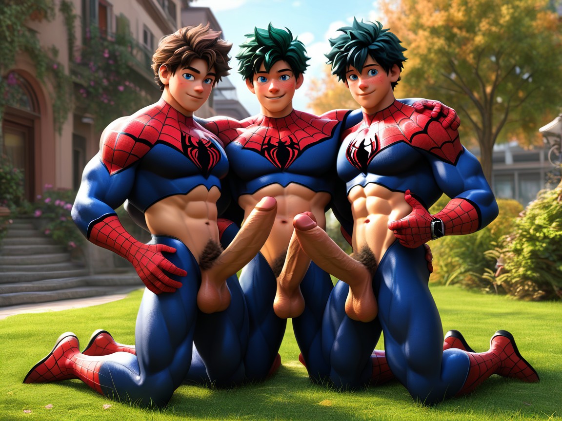 Seductive Heat, Peter Parker, Three Guys AI Gay Porn