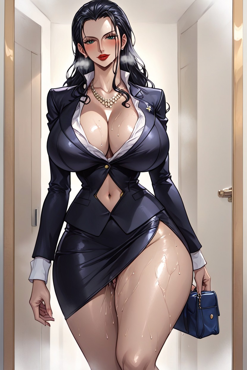 50+, Massive Breast, Black Blazer Hentai AI Porn