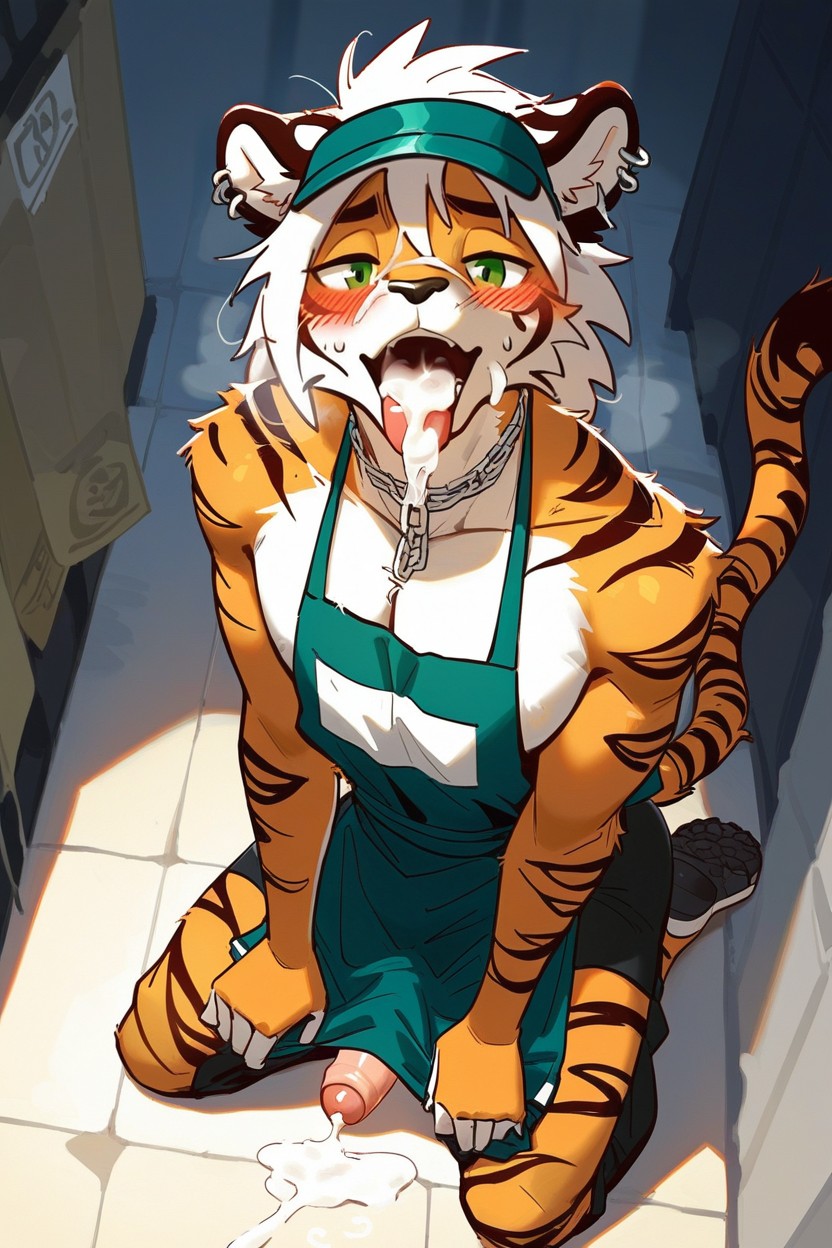 Looking At Viewer, Pink Penis, Tiger Furry AI Porn