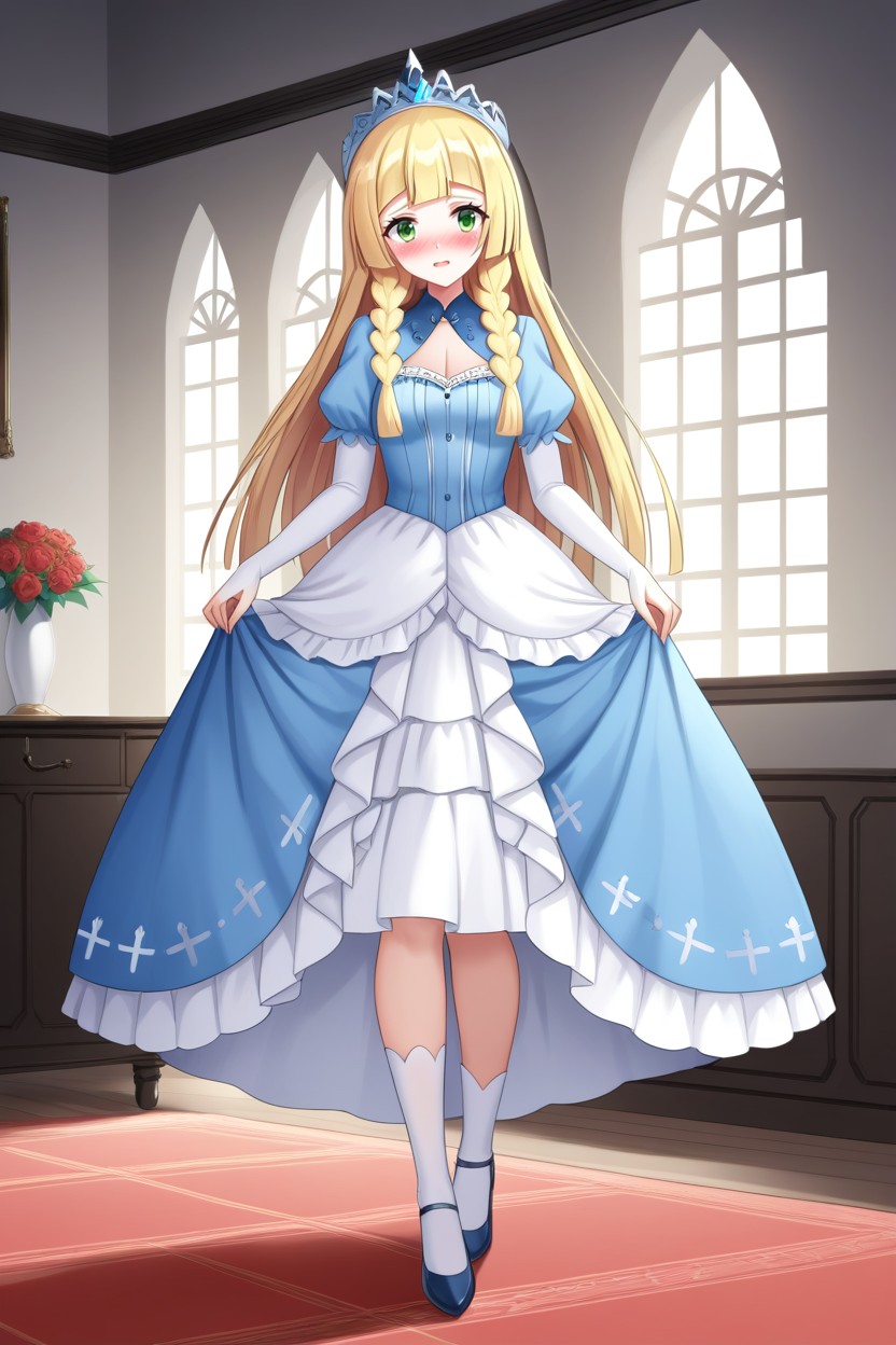 Victorian Era Hoopskirt, In Universe, Shy Blush AI Porn