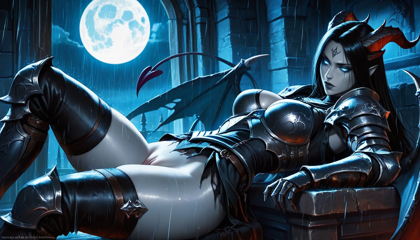 Succubus, Big Demon Wings, Full Armor AI Porn