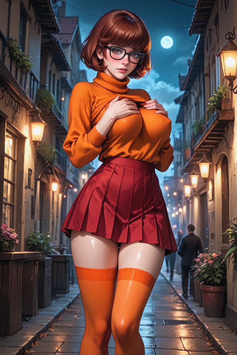 25+, Orange Stockings, Respect Original Colors Hentai AI Porn