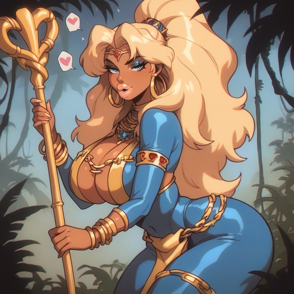 Plump Lips, Golden Staff, Night AI Porn
