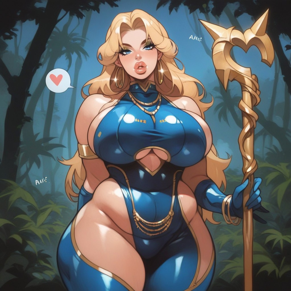 Golden Staff, Bimbo, Full Lips AI Porn
