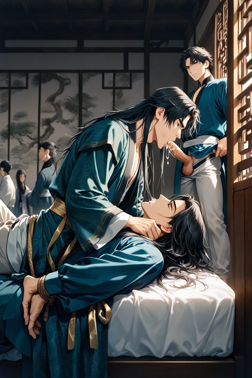 Open Shirt, 18+, With Wide And Long Sleeves AI Gay Porn