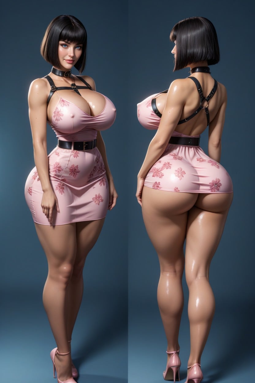 Extremely Waist, Smirk, Thick Hips AI Porn