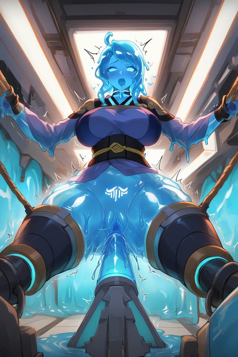 Glowing Collar, Her Body Trembling And Glistening With Sweat, Crotch Tattoo Hentai AI Porn