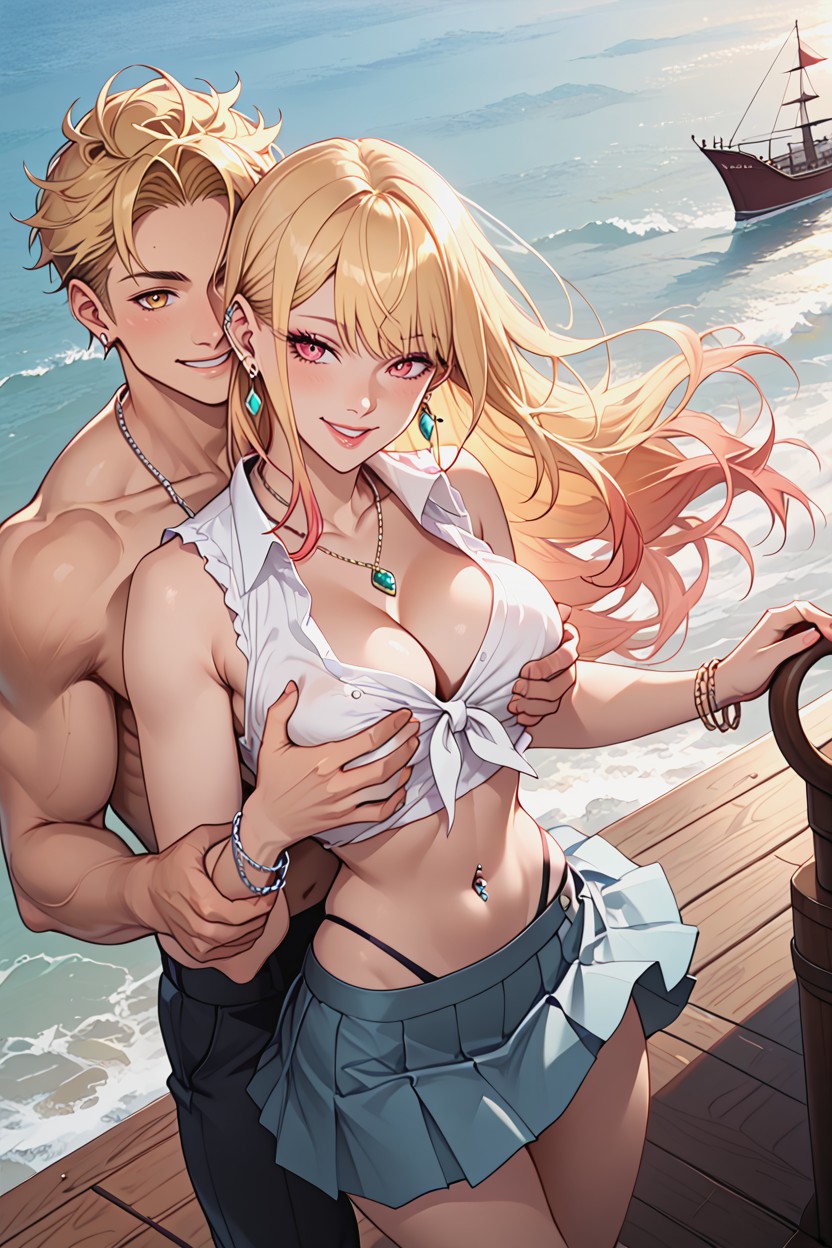 Huge Penis Bulge, On Ship, Dawn AI Porn
