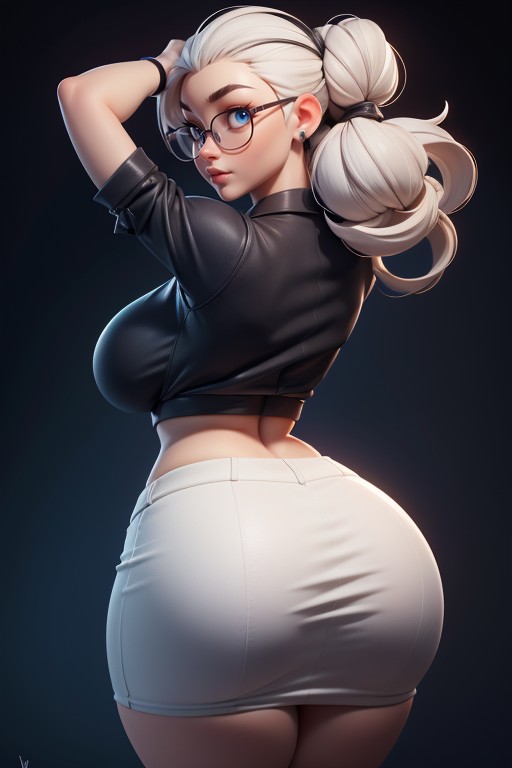 Gorgeous Older Woman, Arms Up, Huge Thick Thighs Hentai AI Porn