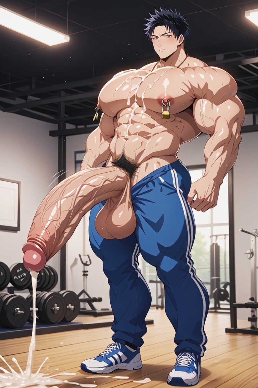 Growing Cock, Oversized Hyper Gigantic Penis, Orgasm AI Gay Porn