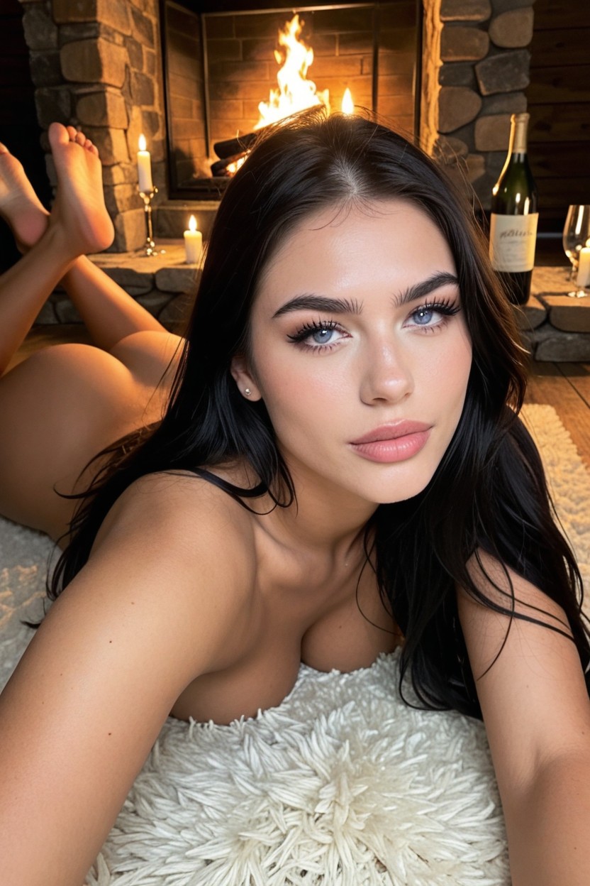 Pronebone Sex Position, Long Hair, Black Eyelashes AI Porn