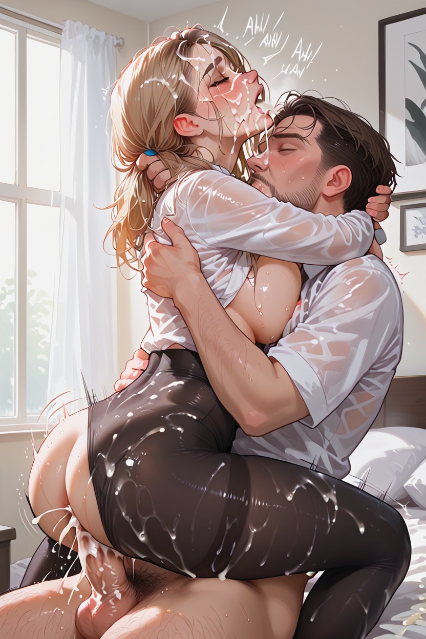 Rough Dp, Wet Clothes, Sperm Everywhere Hentai AI Porn