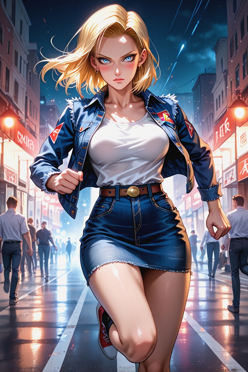 Bright Eyes, Running, Bouncing Breasts Hentai IA