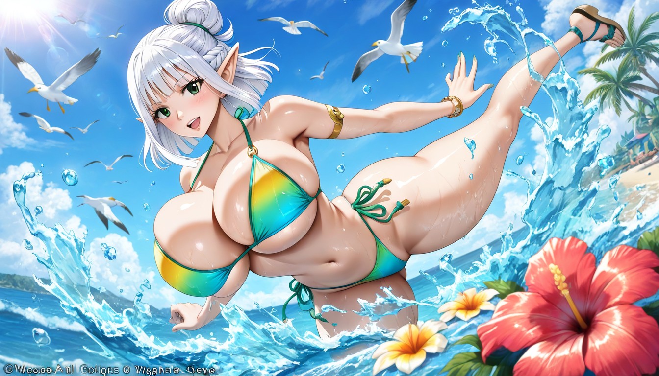 Happy, Brazilian, Crystal Clear Water Hentai AI Porn