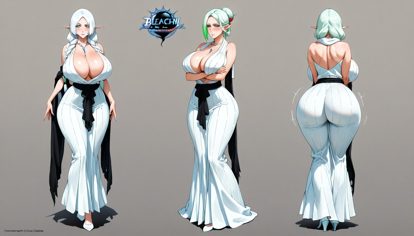 Elf Female, Front View, Massive Ass Hentai IA