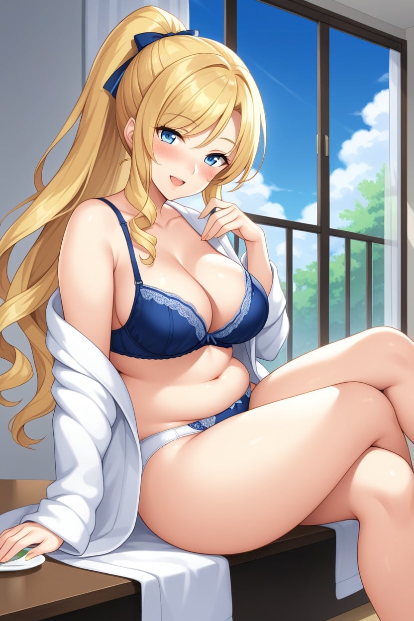 Bbw, Livingroom, Looking At Viewer Hentai IA