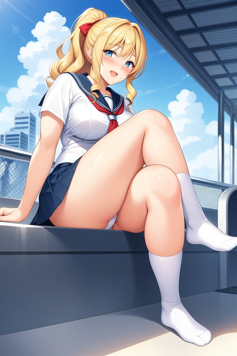 Thick Thighs, Sunny, Side View Hentai IA